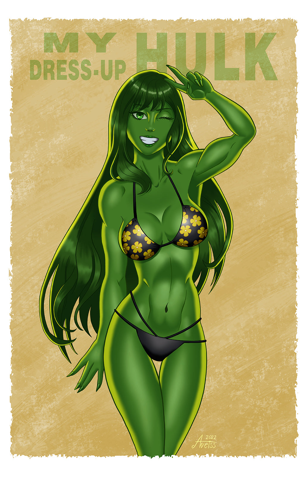 MARIN KITAGAWA X SHE HULK 11x17 100 Lb Semi Gloss Poster Whatthefanart marin-kitagawa-x-she-hulk-11x17-100-lb-semi-gloss-poster-whatthefanart